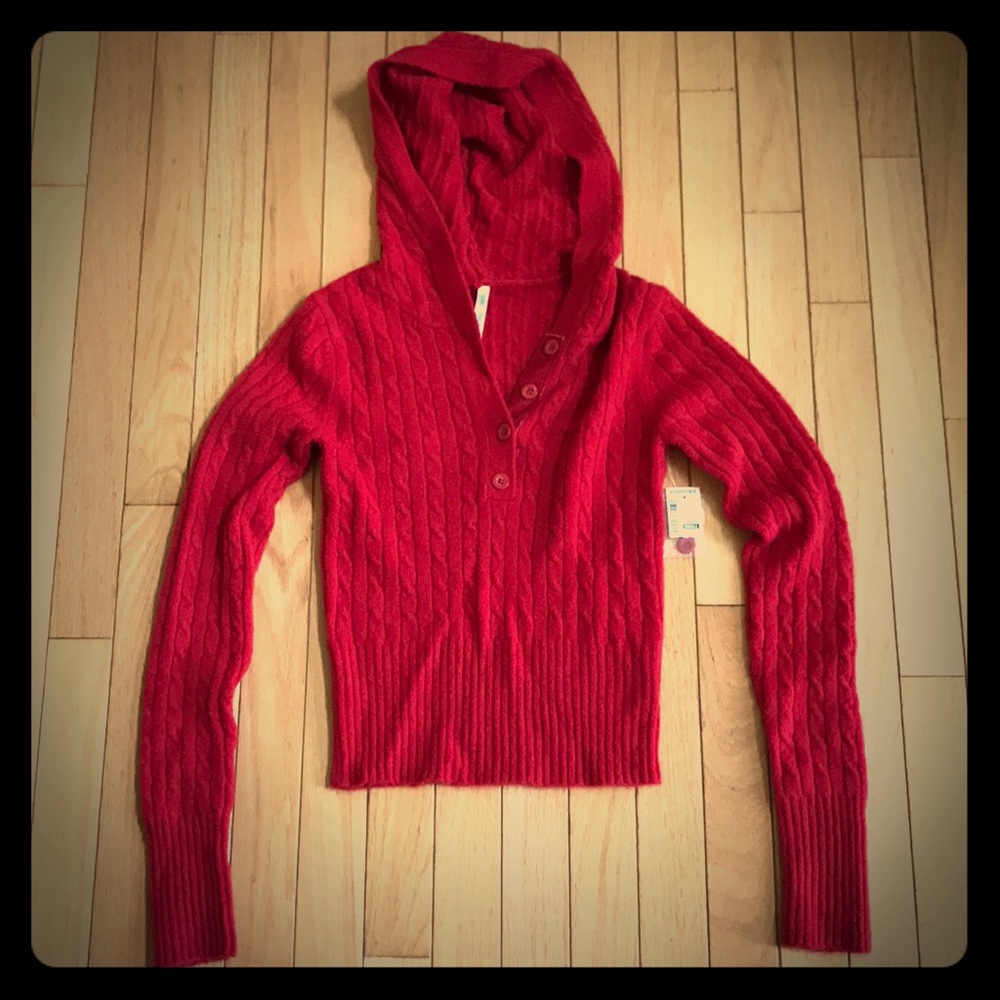 NWT Aeropostale Red Sweater Hoodie - Juniors Small